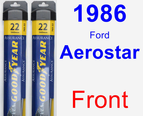 Front Wiper Blade Pack for 1986 Ford Aerostar - Assurance