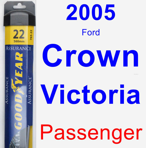 Passenger Wiper Blade for 2005 Ford Crown Victoria - Assurance