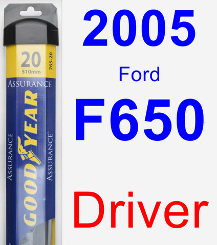 Driver Wiper Blade for 2005 Ford F650 - Assurance