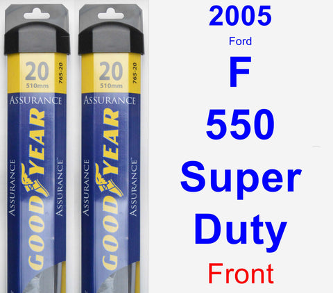 Front Wiper Blade Pack for 2005 Ford F-550 Super Duty - Assurance