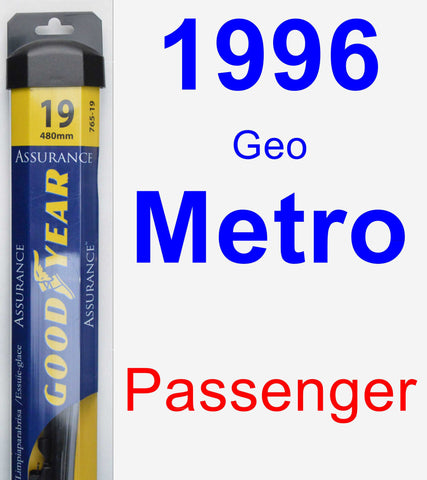 Passenger Wiper Blade for 1996 Geo Metro - Assurance