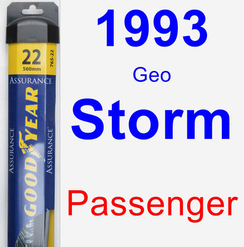 Passenger Wiper Blade for 1993 Geo Storm - Assurance