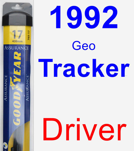 Driver Wiper Blade for 1992 Geo Tracker - Assurance