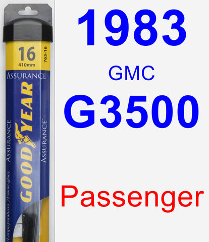 Passenger Wiper Blade for 1983 GMC G3500 - Assurance