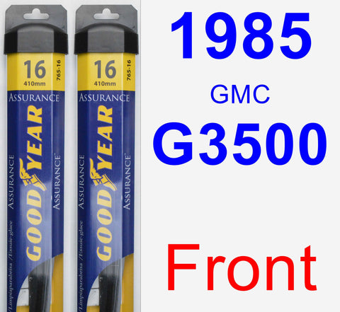 Front Wiper Blade Pack for 1985 GMC G3500 - Assurance