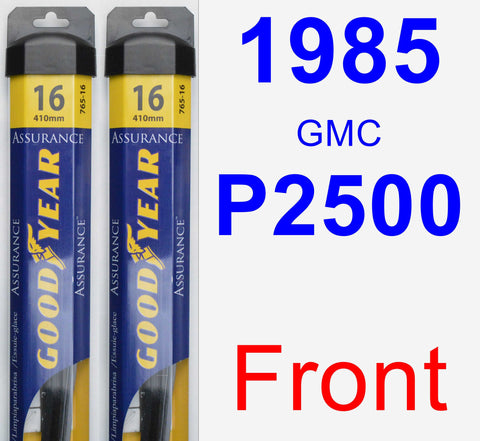 Front Wiper Blade Pack for 1985 GMC P2500 - Assurance