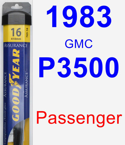 Passenger Wiper Blade for 1983 GMC P3500 - Assurance