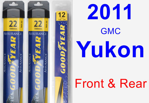 Front & Rear Wiper Blade Pack for 2011 GMC Yukon - Assurance