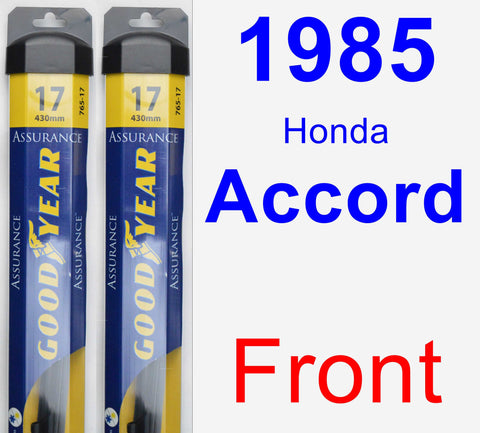 Front Wiper Blade Pack for 1985 Honda Accord - Assurance