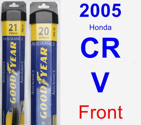 Front Wiper Blade Pack for 2005 Honda CR-V - Assurance