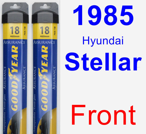 Front Wiper Blade Pack for 1985 Hyundai Stellar - Assurance