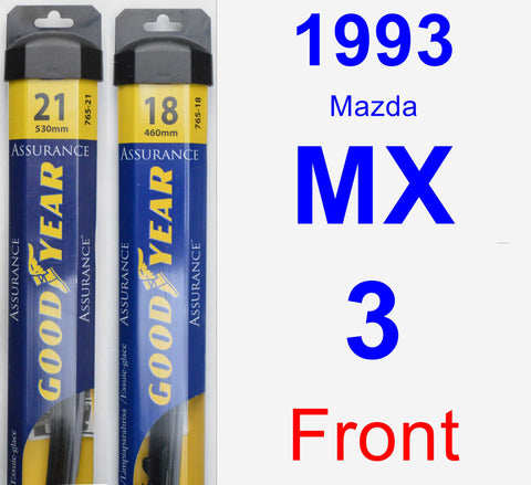 Front Wiper Blade Pack for 1993 Mazda MX-3 - Assurance