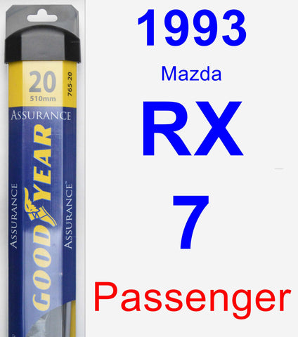 Passenger Wiper Blade for 1993 Mazda RX-7 - Assurance