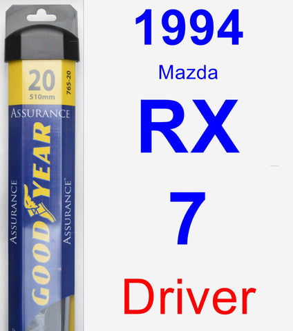 Driver Wiper Blade for 1994 Mazda RX-7 - Assurance