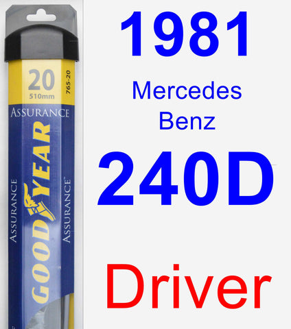 Driver Wiper Blade for 1981 Mercedes-Benz 240D - Assurance