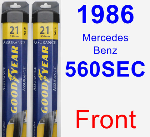 Front Wiper Blade Pack for 1986 Mercedes-Benz 560SEC - Assurance