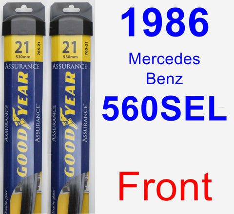 Front Wiper Blade Pack for 1986 Mercedes-Benz 560SEL - Assurance
