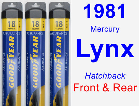 Front & Rear Wiper Blade Pack for 1981 Mercury Lynx - Assurance