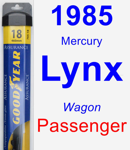 Passenger Wiper Blade for 1985 Mercury Lynx - Assurance