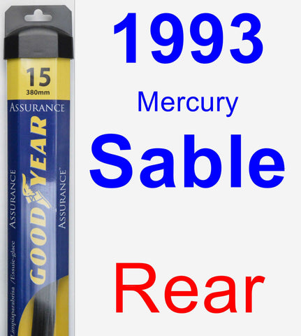 Rear Wiper Blade for 1993 Mercury Sable - Assurance