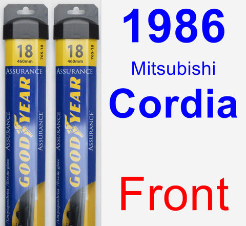 Front Wiper Blade Pack for 1986 Mitsubishi Cordia - Assurance