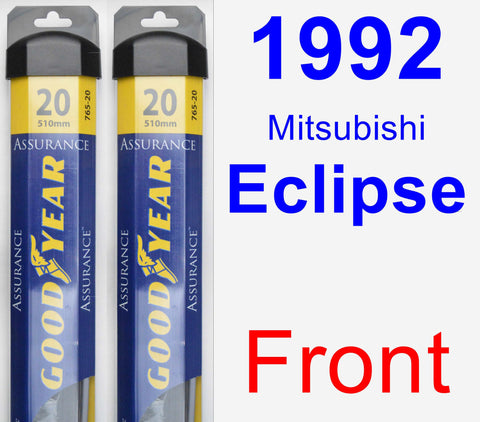 Front Wiper Blade Pack for 1992 Mitsubishi Eclipse - Assurance