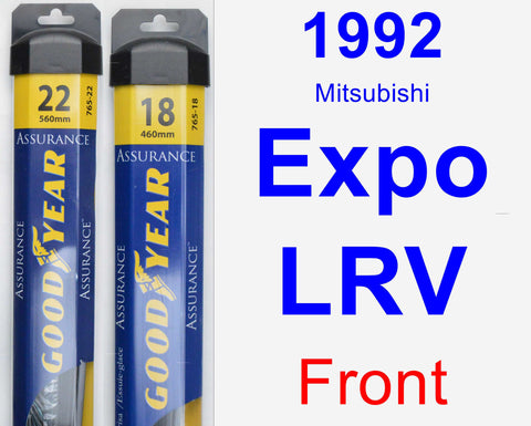 Front Wiper Blade Pack for 1992 Mitsubishi Expo LRV - Assurance