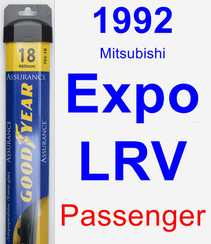Passenger Wiper Blade for 1992 Mitsubishi Expo LRV - Assurance