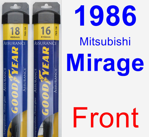Front Wiper Blade Pack for 1986 Mitsubishi Mirage - Assurance