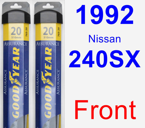 Front Wiper Blade Pack for 1992 Nissan 240SX - Assurance