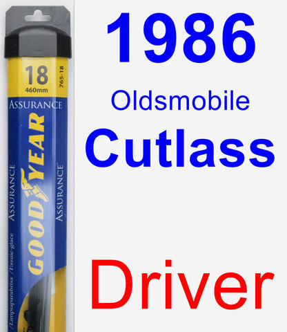 Driver Wiper Blade for 1986 Oldsmobile Cutlass - Assurance