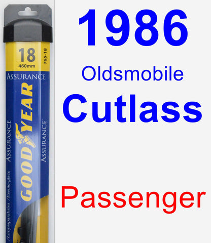 Passenger Wiper Blade for 1986 Oldsmobile Cutlass - Assurance
