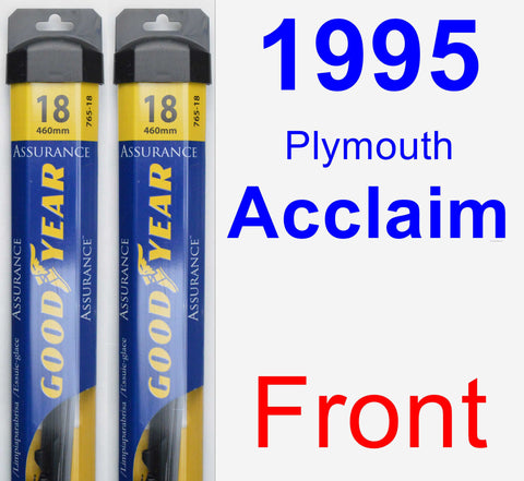 Front Wiper Blade Pack for 1995 Plymouth Acclaim - Assurance