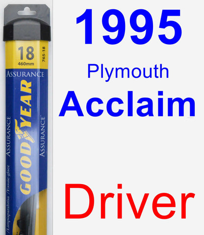 Driver Wiper Blade for 1995 Plymouth Acclaim - Assurance