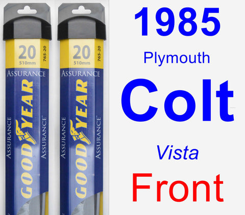 Front Wiper Blade Pack for 1985 Plymouth Colt - Assurance