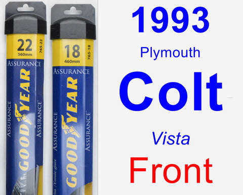 Front Wiper Blade Pack for 1993 Plymouth Colt - Assurance