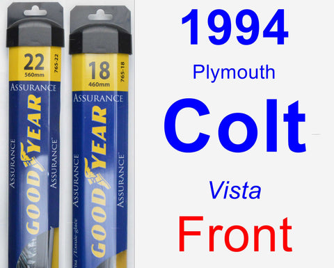 Front Wiper Blade Pack for 1994 Plymouth Colt - Assurance