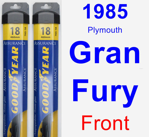 Front Wiper Blade Pack for 1985 Plymouth Gran Fury - Assurance