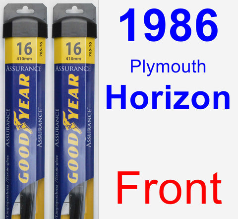 Front Wiper Blade Pack for 1986 Plymouth Horizon - Assurance