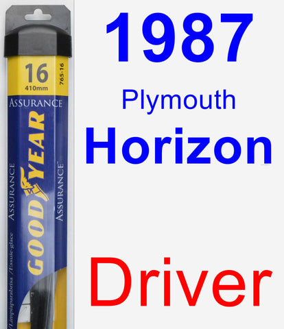 Driver Wiper Blade for 1987 Plymouth Horizon - Assurance
