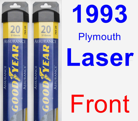 Front Wiper Blade Pack for 1993 Plymouth Laser - Assurance