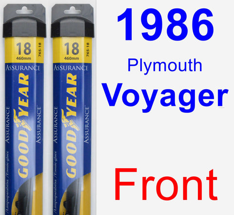 Front Wiper Blade Pack for 1986 Plymouth Voyager - Assurance
