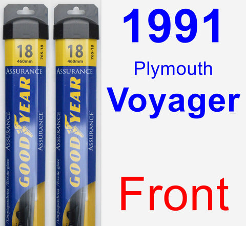 Front Wiper Blade Pack for 1991 Plymouth Voyager - Assurance