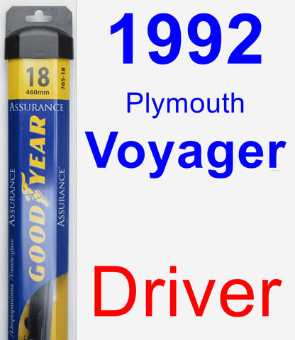 Driver Wiper Blade for 1992 Plymouth Voyager - Assurance