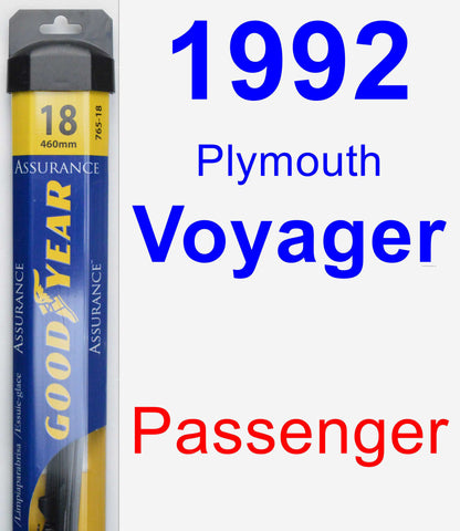 Passenger Wiper Blade for 1992 Plymouth Voyager - Assurance