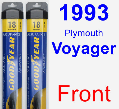 Front Wiper Blade Pack for 1993 Plymouth Voyager - Assurance