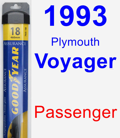 Passenger Wiper Blade for 1993 Plymouth Voyager - Assurance
