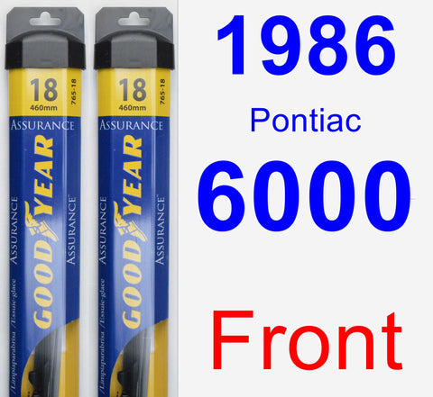 Front Wiper Blade Pack for 1986 Pontiac 6000 - Assurance