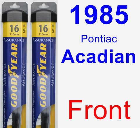 Front Wiper Blade Pack for 1985 Pontiac Acadian - Assurance