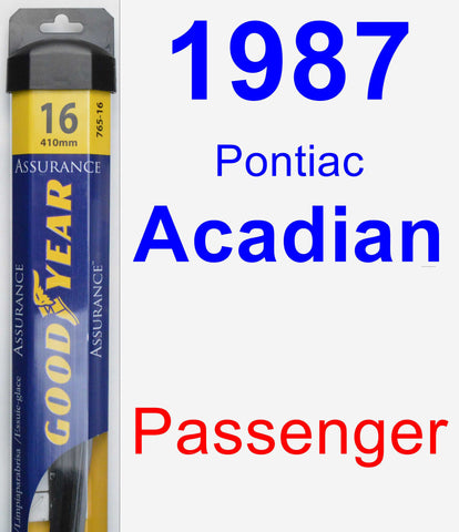 Passenger Wiper Blade for 1987 Pontiac Acadian - Assurance